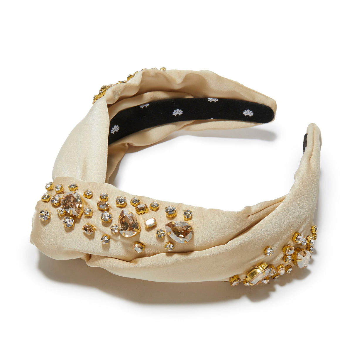 Lele Sadoughi HEADBANDS GOLDEN SHADOW SLIM GRETA SWAROVSKI HEADBAND