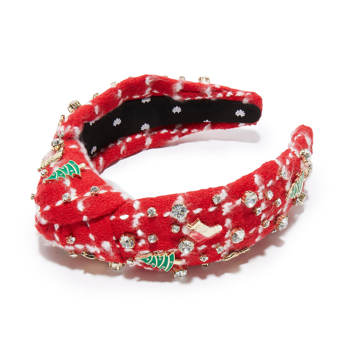 Lele Sadoughi HEADBANDS HOLLY RED CHRISTMAS STOCKING KNOTTED HEADBAND