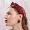 Lele Sadoughi HEADBANDS JANUARY GARNET MARLENE JEWELED BIRTHSTONE HEADBAND