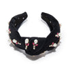 Lele Sadoughi HEADBANDS JET ACORN PEARL KNOTTED HEADBAND