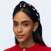 Lele Sadoughi HEADBANDS JET ACORN PEARL KNOTTED HEADBAND