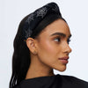 Lele Sadoughi HEADBANDS JET COBWEB SPARKLE KNOTTED HEADBAND