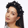 Lele Sadoughi HEADBANDS JET MAGNOLIA VELVET HEADBAND