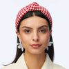 Lele Sadoughi HEADBANDS LADYBUG RED GINGHAM KNOTTED HEADBAND