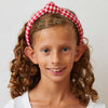 Lele Sadoughi HEADBANDS LADYBUG RED KIDS GINGHAM KNOTTED HEADBAND