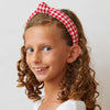 Lele Sadoughi HEADBANDS LADYBUG RED KIDS GINGHAM KNOTTED HEADBAND