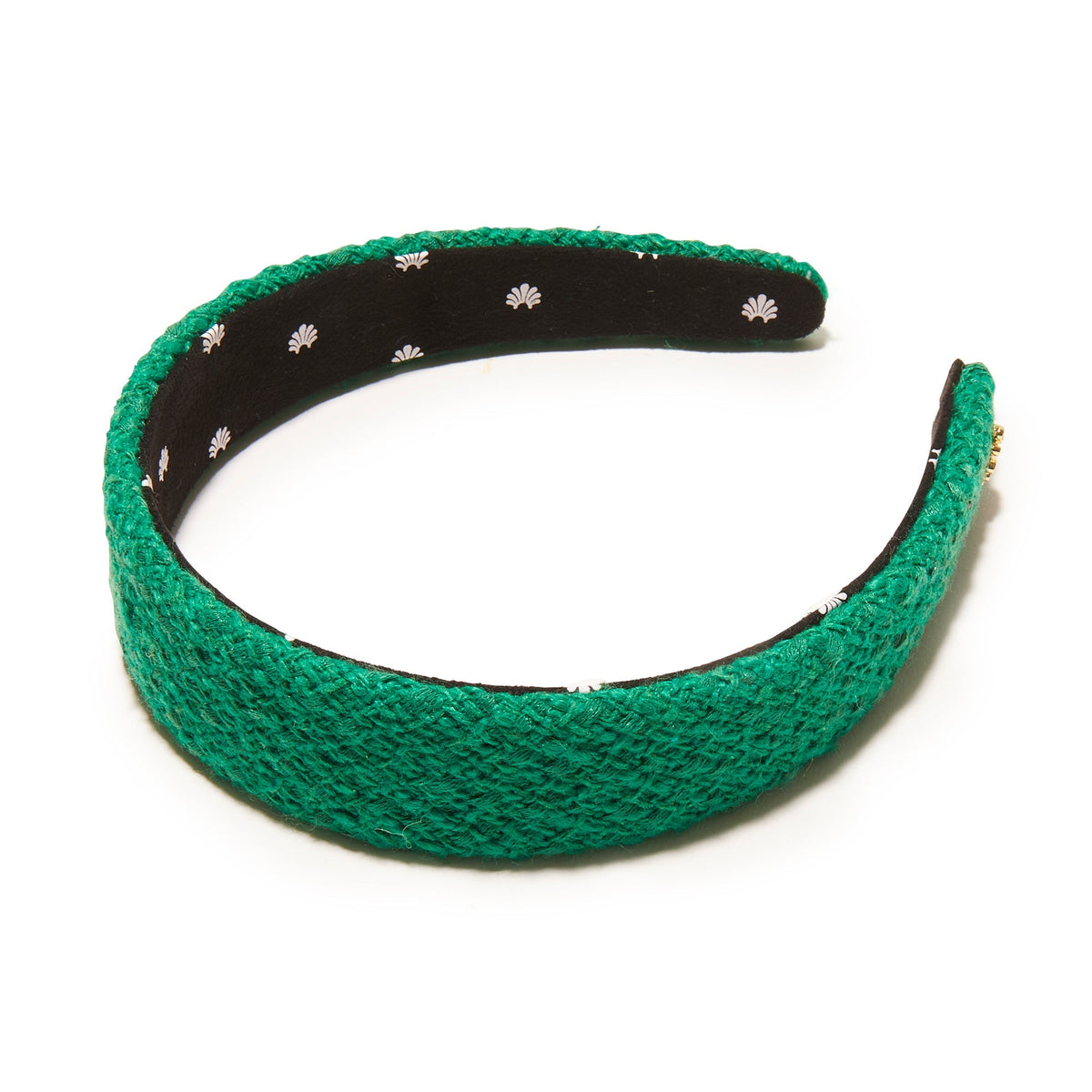 Lele Sadoughi HEADBANDS LEAF GREEN BOUCLE BESSETTE HEADBAND