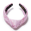 Lele Sadoughi HEADBANDS LELE SADOUGHI X BARBIE PINK PRINT LOGO KNOTTED HEADBAND