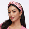 Lele Sadoughi HEADBANDS LIPSTICK PINK BREAST CANCER AWARENESS JEWELED KNOTTED HEADBAND