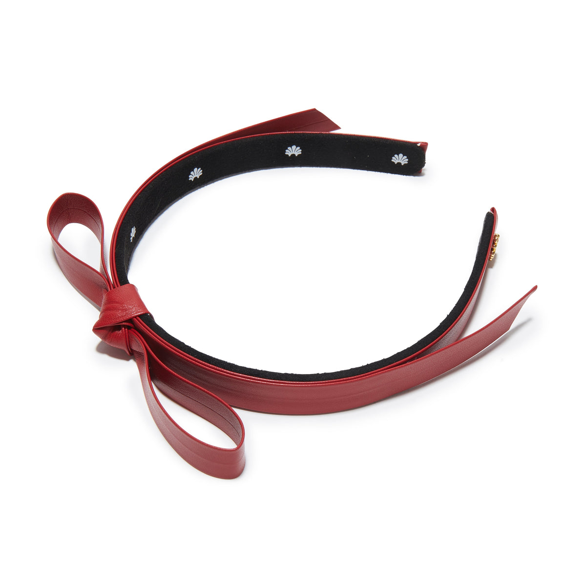 Lele Sadoughi HEADBANDS LIPSTICK RED BARDOT FAUX LEATHER HEADBAND