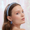 Lele Sadoughi HEADBANDS MARCH AQUAMARINE GIGI JEWELED BIRTHSTONE HEADBAND