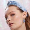 Lele Sadoughi HEADBANDS MARCH AQUAMARINE MARLENE JEWELED BIRTHSTONE HEADBAND