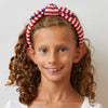 Lele Sadoughi HEADBANDS MULTI STRIPE KIDS STRIPED BOWTIE HEADBAND