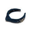 Lele Sadoughi HEADBANDS NAVY KIDS CRYSTAL STAR HOLIDAY KNOTTED HEADBAND