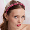 Lele Sadoughi HEADBANDS OCTOBER PINK TOURMALINE GIGI JEWELED BIRTHSTONE HEADBAND