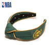 Lele Sadoughi HEADBANDS ONE SIZE GREEN MILWAUKEE BUCKS EMBROIDERED KNOTTED HEADBAND