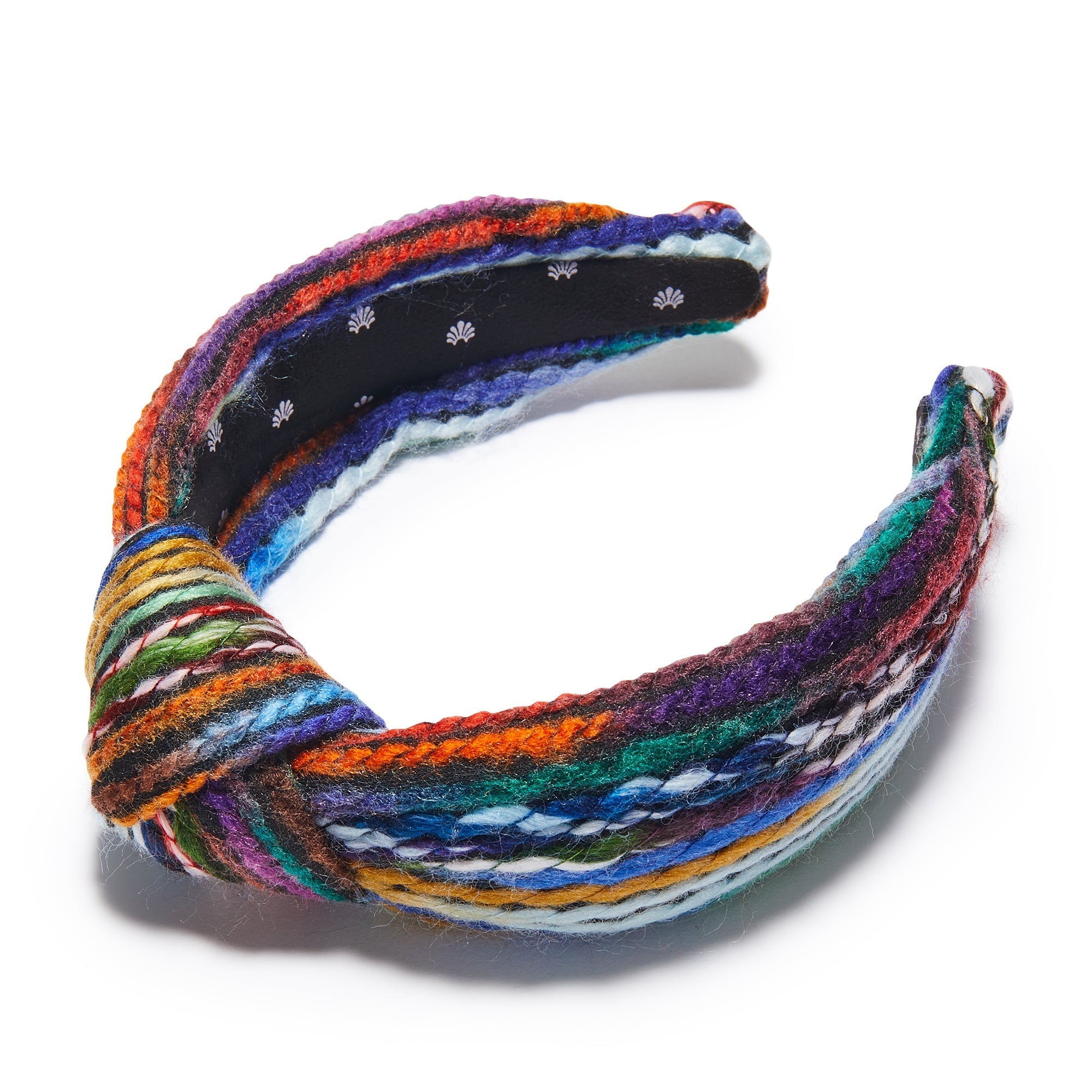 RAINBOW BOUCLE SLIM KNOTTED HEADBAND - Lele Sadoughi