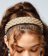 Lele Sadoughi HEADBANDS ONE SIZE NATURAL CRYSTAL EMBELLISHED BESSETTE HEADBAND