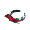 Lele Sadoughi HEADBANDS ONE SIZE PEPPERMINT KIDS MIXED FLANNEL BOW TIE HEADBAND