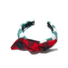 Lele Sadoughi HEADBANDS ONE SIZE PEPPERMINT KIDS MIXED FLANNEL BOW TIE HEADBAND