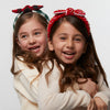 Lele Sadoughi HEADBANDS ONE SIZE PEPPERMINT KIDS MIXED FLANNEL BOW TIE HEADBAND