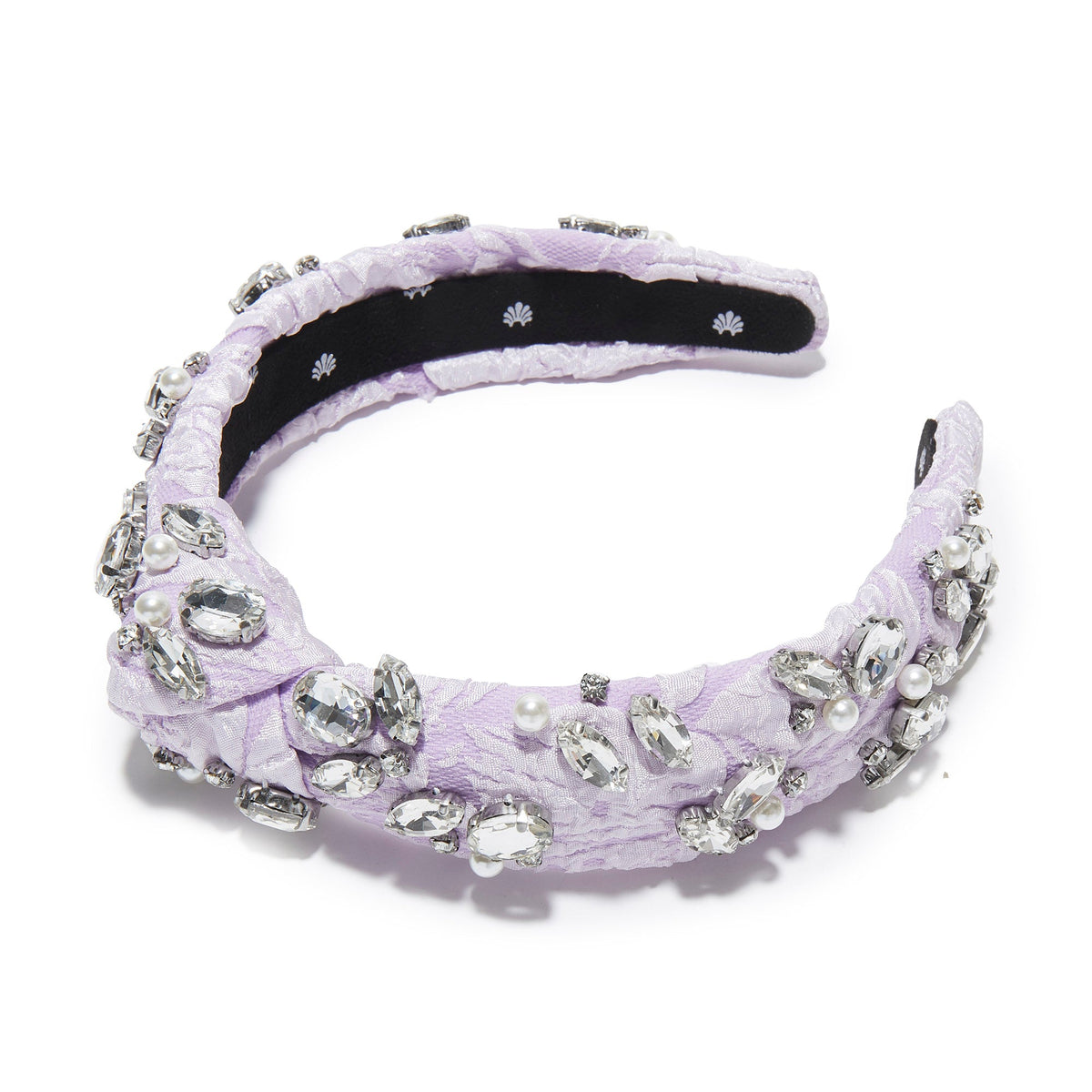 Lele Sadoughi HEADBANDS ORCHID SLIM KNOTTED CRYSTAL CLUSTER HEADBAND