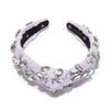 Lele Sadoughi HEADBANDS ORCHID SLIM KNOTTED CRYSTAL CLUSTER HEADBAND