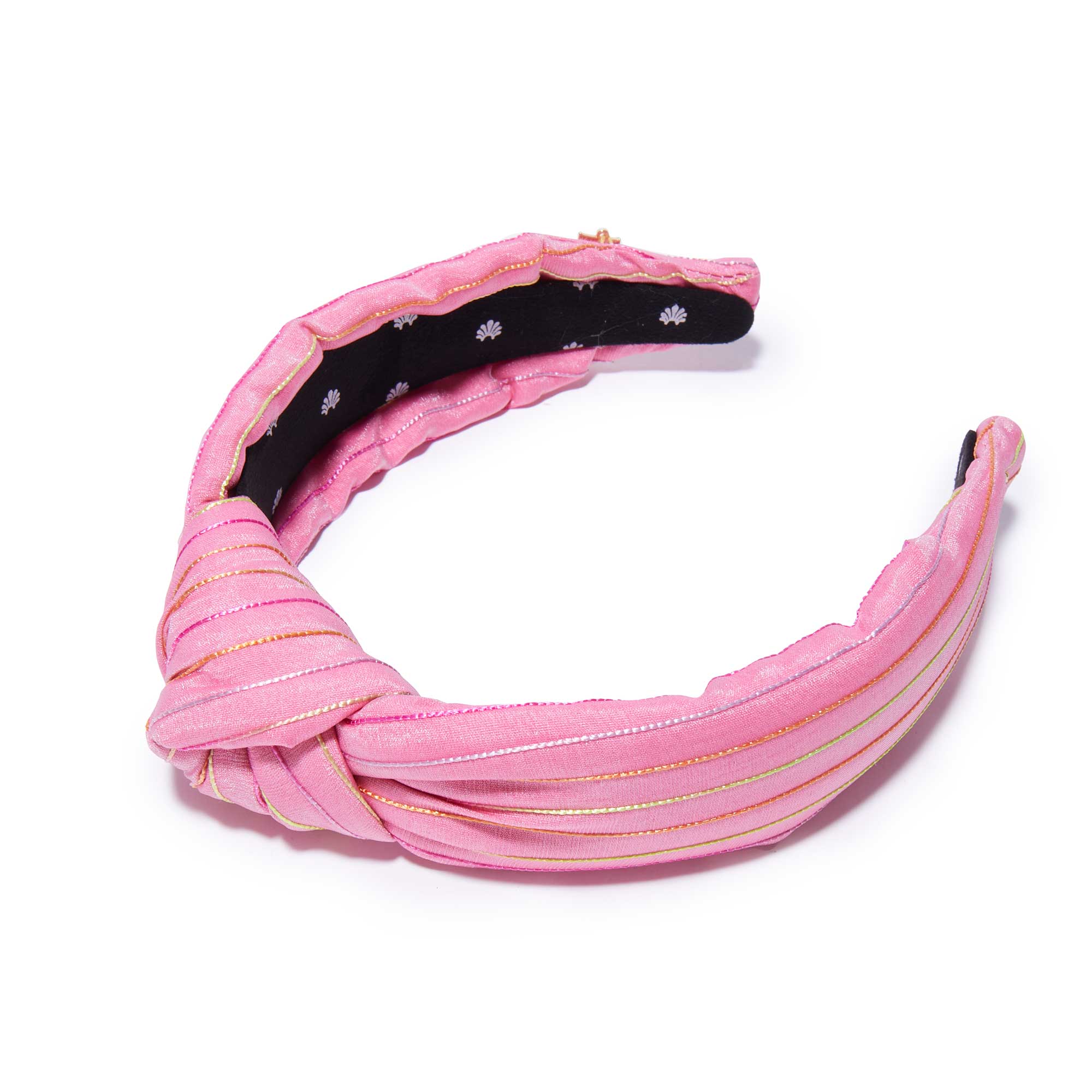 Lele Sadoughi HEADBANDS POPULAR PINK LELE X WICKED KNOTTED STRIPE HEADBAND