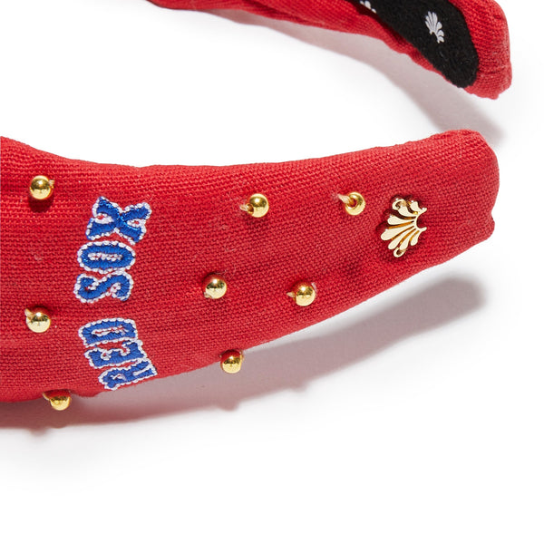 Lele Sadoughi Red Boston Red Sox Embellished Knotted Headband