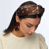 Lele Sadoughi HEADBANDS ROOTBEER CRYSTAL HONEYBEE GRETA HEADBAND