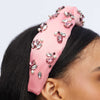 Lele Sadoughi HEADBANDS ROSE CRYSTAL CLUSTER EMBELLISHED KNOTTED HEADBAND