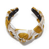 Lele Sadoughi HEADBANDS SAFFRON MUSHROOM BROCADE KNOTTED HEADBAND