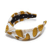 Lele Sadoughi HEADBANDS SAFFRON MUSHROOM BROCADE KNOTTED HEADBAND