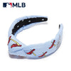 Lele Sadoughi HEADBANDS SKY ST.LOUIS CARDINALS LELE X MLB EMBROIDERED KNOTTED HEADBAND