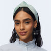 Lele Sadoughi HEADBANDS SMOKY AQUA VELVET KNOTTED HEADBAND