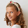 Lele Sadoughi HEADBANDS STRAWBERRY SHORTCAKE KIDS STRAWBERRY PEARL KNOTTED HEADBAND