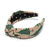 Lele Sadoughi HEADBANDS VINTAGE PINE EVERGREEN WOVEN KNOTTED HEADBAND