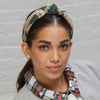 Lele Sadoughi HEADBANDS VINTAGE PINE EVERGREEN WOVEN KNOTTED HEADBAND