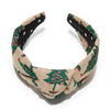 Lele Sadoughi HEADBANDS VINTAGE PINE EVERGREEN WOVEN KNOTTED HEADBAND