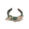 Lele Sadoughi HEADBANDS VINTAGE PINE KIDS EVERGREEN WOVEN BOW-TIE HEADBAND