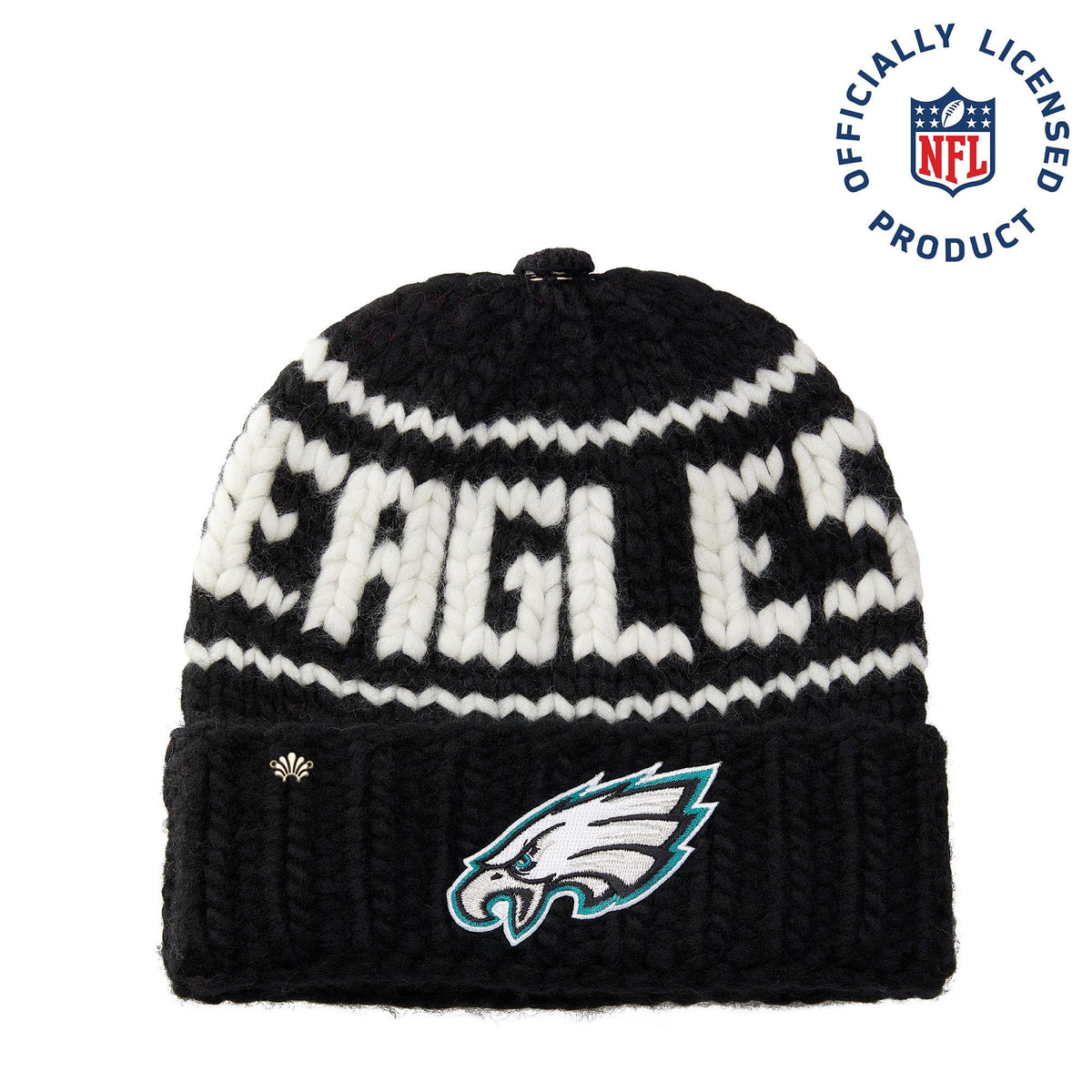 Lele Sadoughi Licensed Beanies *PRE-ORDER* PHILADELPHIA EAGLES LELE SADOUGHI X NFL BLACK BEANIE