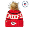 Lele Sadoughi Licensed Beanies *PRE-ORDER* RED CHIEFS LELE X NFL BEANIE FAUX FUR POM