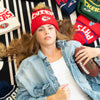 Lele Sadoughi Licensed Beanies *PRE-ORDER* RED CHIEFS LELE X NFL BEANIE FAUX FUR POM