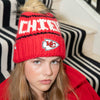 Lele Sadoughi Licensed Beanies *PRE-ORDER* RED CHIEFS LELE X NFL BEANIE FAUX FUR POM