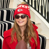 Lele Sadoughi Licensed Beanies *PRE-ORDER* RED CHIEFS LELE X NFL BEANIE FAUX FUR POM