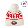 Lele Sadoughi Licensed Beanies *PRE-ORDER* WHITE 49ERS LELE X NFL BEANIE YARN POM