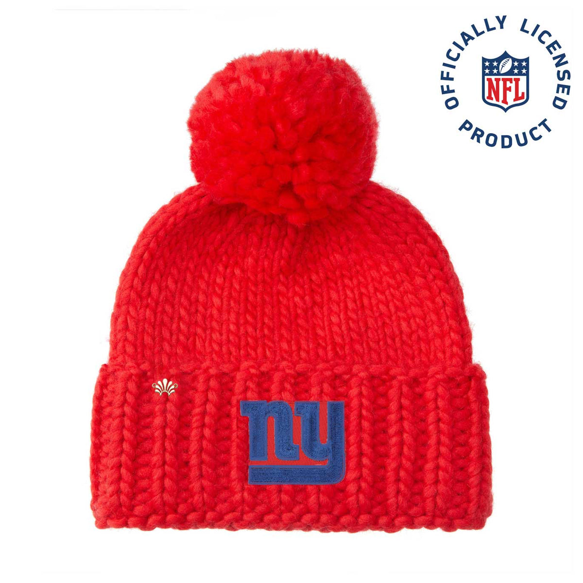 NEW YORK GIANTS LELE SADOUGHI X NFL RED LOGO BEANIE Lele Sadoughi