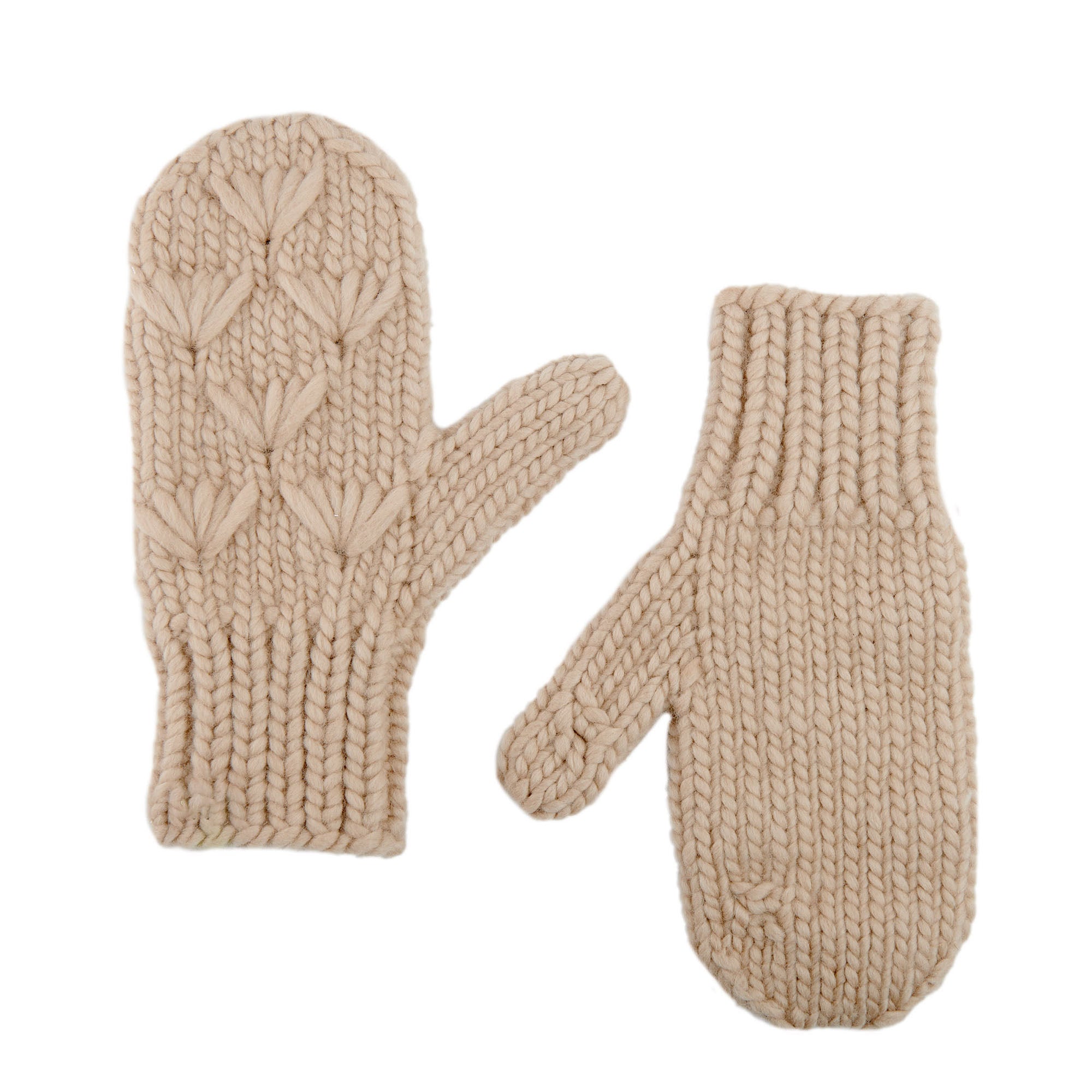 Lele Sadoughi Mittens CAMEL MOTLEY MITTENS