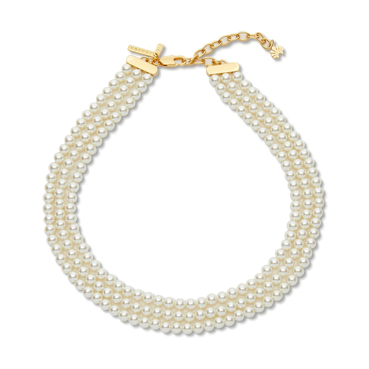 Lele Sadoughi NECKLACES PEARL TRIPLE STRAND NECKACE