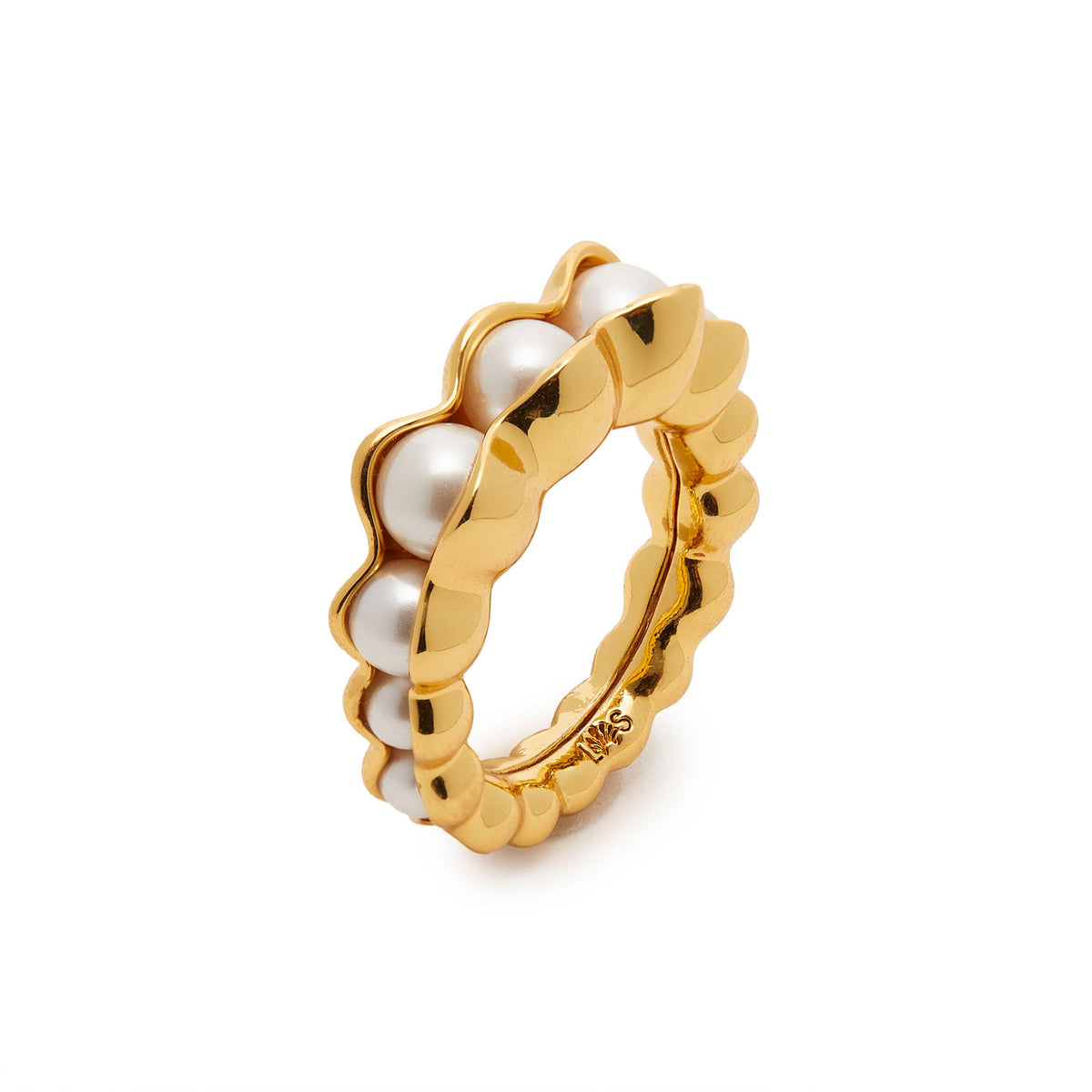 Lele Sadoughi RINGS PEARL PEAPOD RING